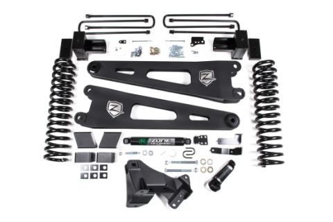 17-19 Ford F-250/350 Super Duty 4 Inch Radius Arm Lift Kit 2 Inch Rear Block Gas 3 Leaf Main No shocks Zone Offroad