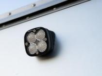 Flush Mount LED Light Pod Angled Black Clear Lens Work/Scene Pattern Squadron Pro Baja Designs